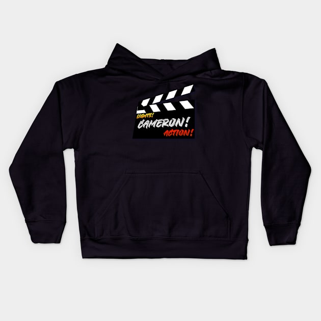 Lights, Cameron, Action! Kids Hoodie by Multiplex